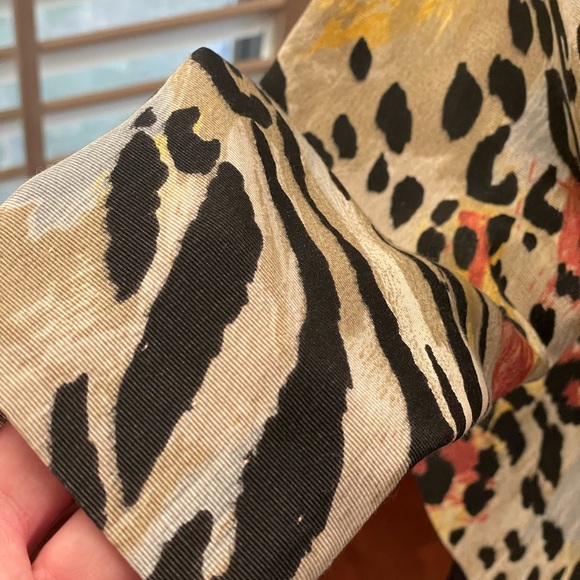 Selah animal print suit blazer skirt set sz 6 cotton double breasted long sleeve - Picture 7 of 16